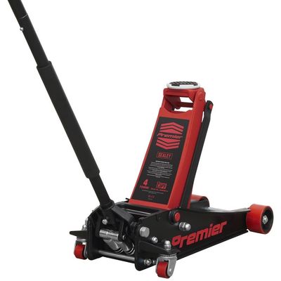 Sealey 4040AR Trolley Jack 4 Tonne Low Profile Rocket Lift Red