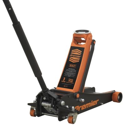 Sealey 3040AO Trolley Jack 3 Tonne Low Profile Rocket Lift Orange
