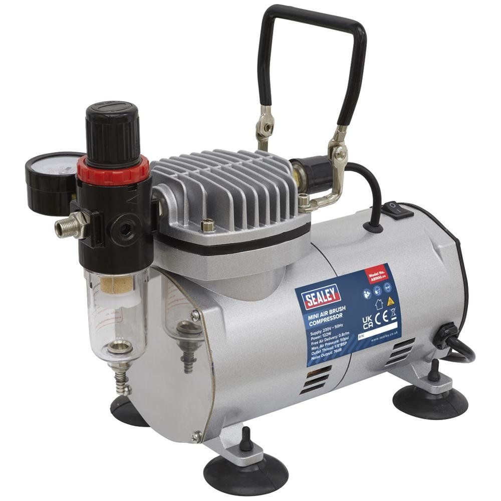 Sealey AB900 Mini Air Brush Compressor - Image 1