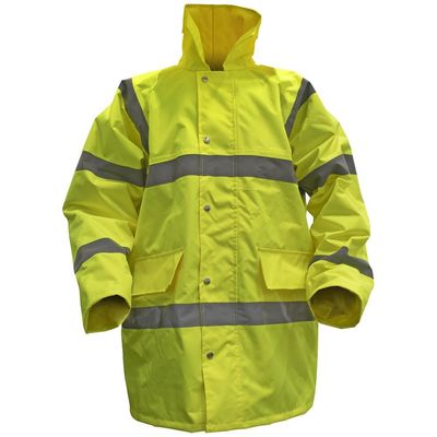 Sealey 806XXL Hi-Vis Yellow Motorway Jacket With Quilted Lining - Xx-Large