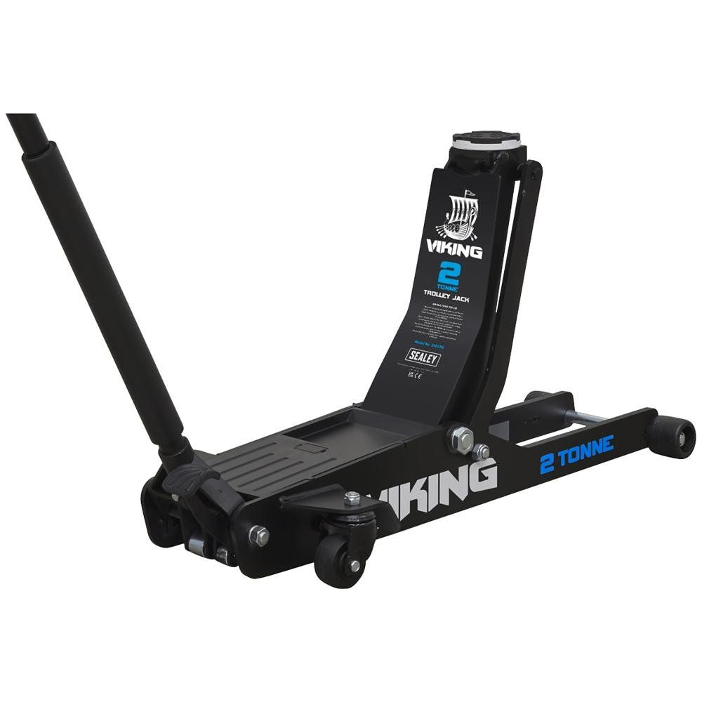 Sealey 2100TB Viking Low Profile Professional Long Reach Trolley Jack 2 Tonne With Rocket Lift - Image 1
