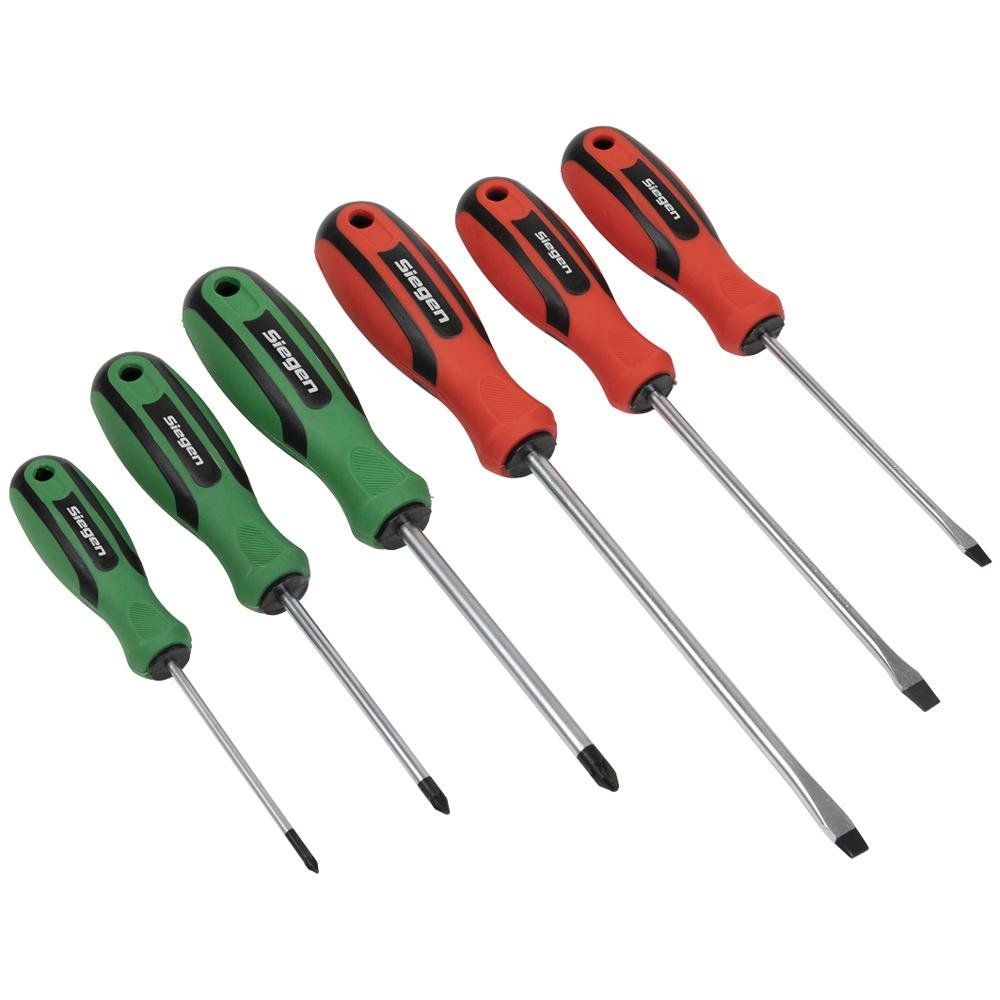 Siegen 6 Piece Soft Grip Screwdriver Set - Image 1