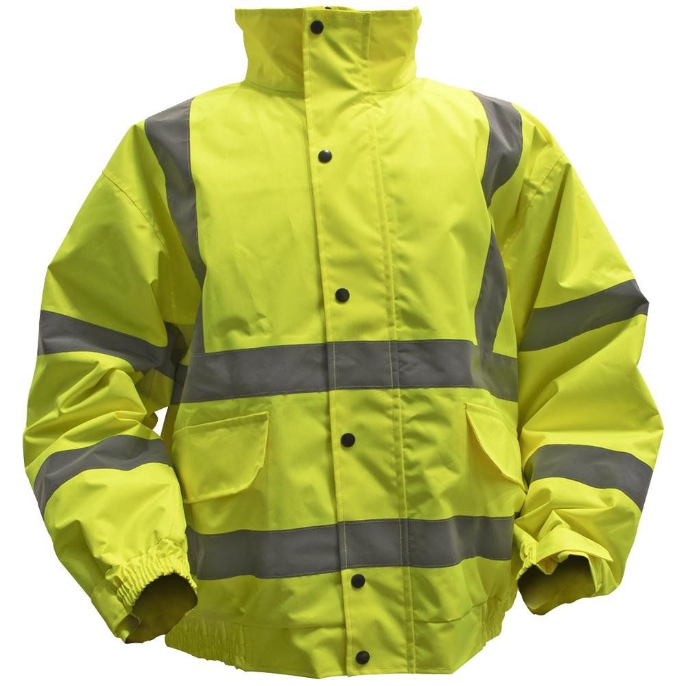 Sealey 802XL Hi-Vis Yellow Jacket With Quilted Lining & Elasticated Waist - X-Large - Image 1