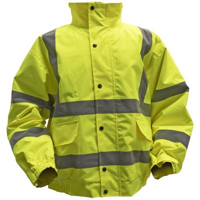 Sealey 802XL Hi-Vis Yellow Jacket With Quilted Lining & Elasticated Waist - X-Large