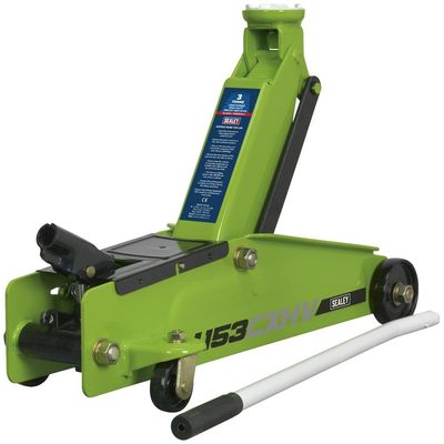 Sealey 1153CXHV Trolley Jack 3 Tonne Long Reach Heavy-Duty Hi-Vis