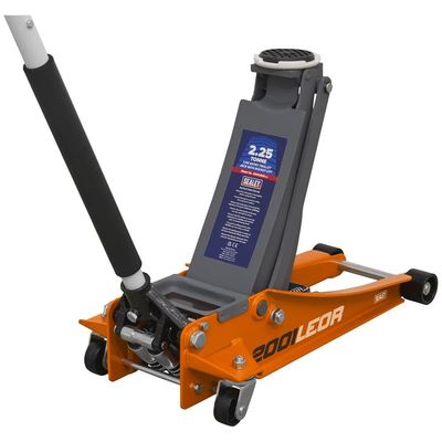 Sealey 2001LEOR Trolley Jack 2.25 Tonne Low Profile Rocket Lift Orange