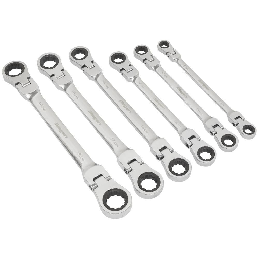 Siegen 6 Piece Flexible Ring Spanner Set Metric - Image 1