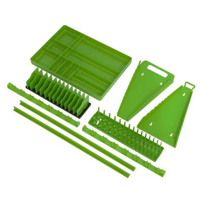 Sealey 9 Piece Tool Storage Organizer Hi Vis Green Set