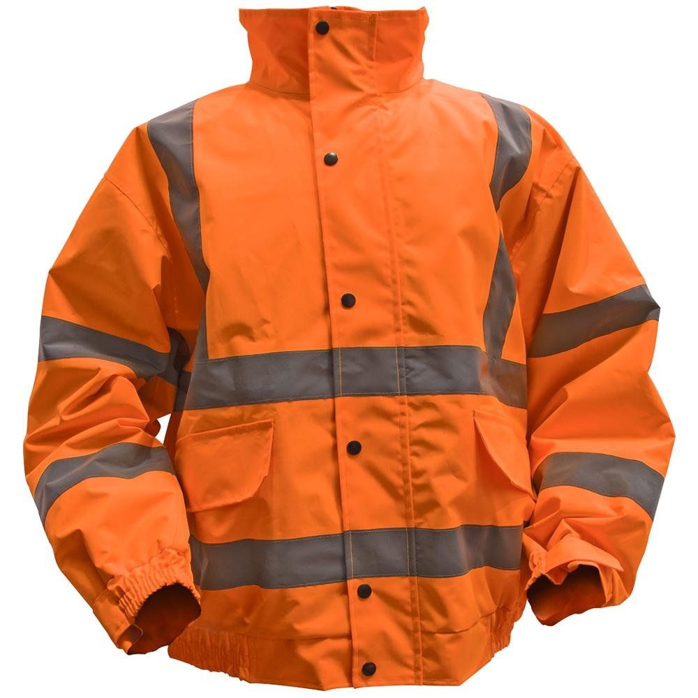 Sealey 802LO Hi-Vis Orange Jacket With Quilted Lining & Elasticated Waist - Large - Image 1