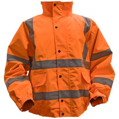 Sealey 802LO Hi-Vis Orange Jacket With Quilted Lining & Elasticated Waist - Large