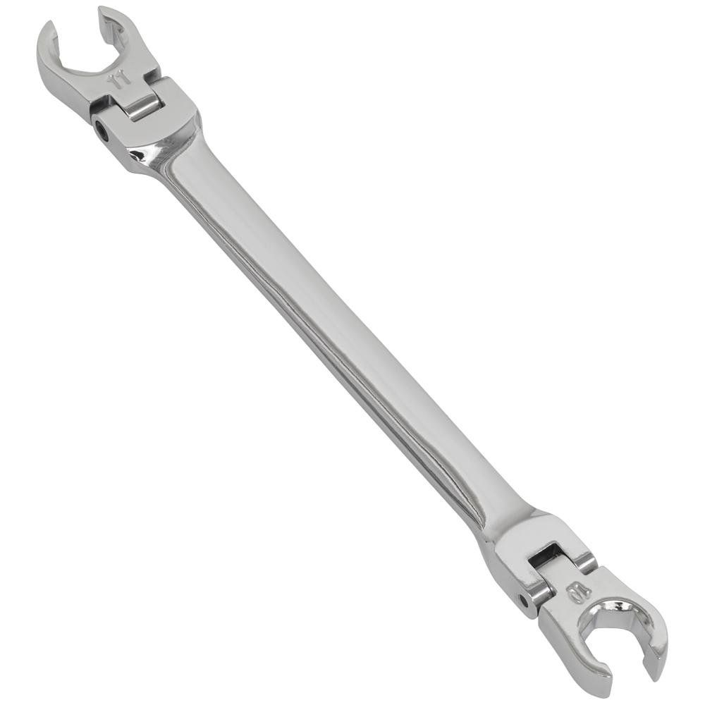 Sealey AK26521 Flexi-Head Flare Nut Spanner 10 X 11Mm - Image 1