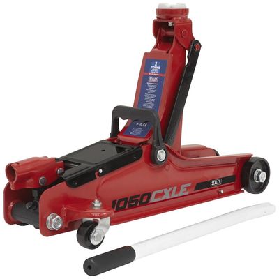 Sealey 1050CXLE Trolley Jack 2 Tonne Low Profile Short Chassis