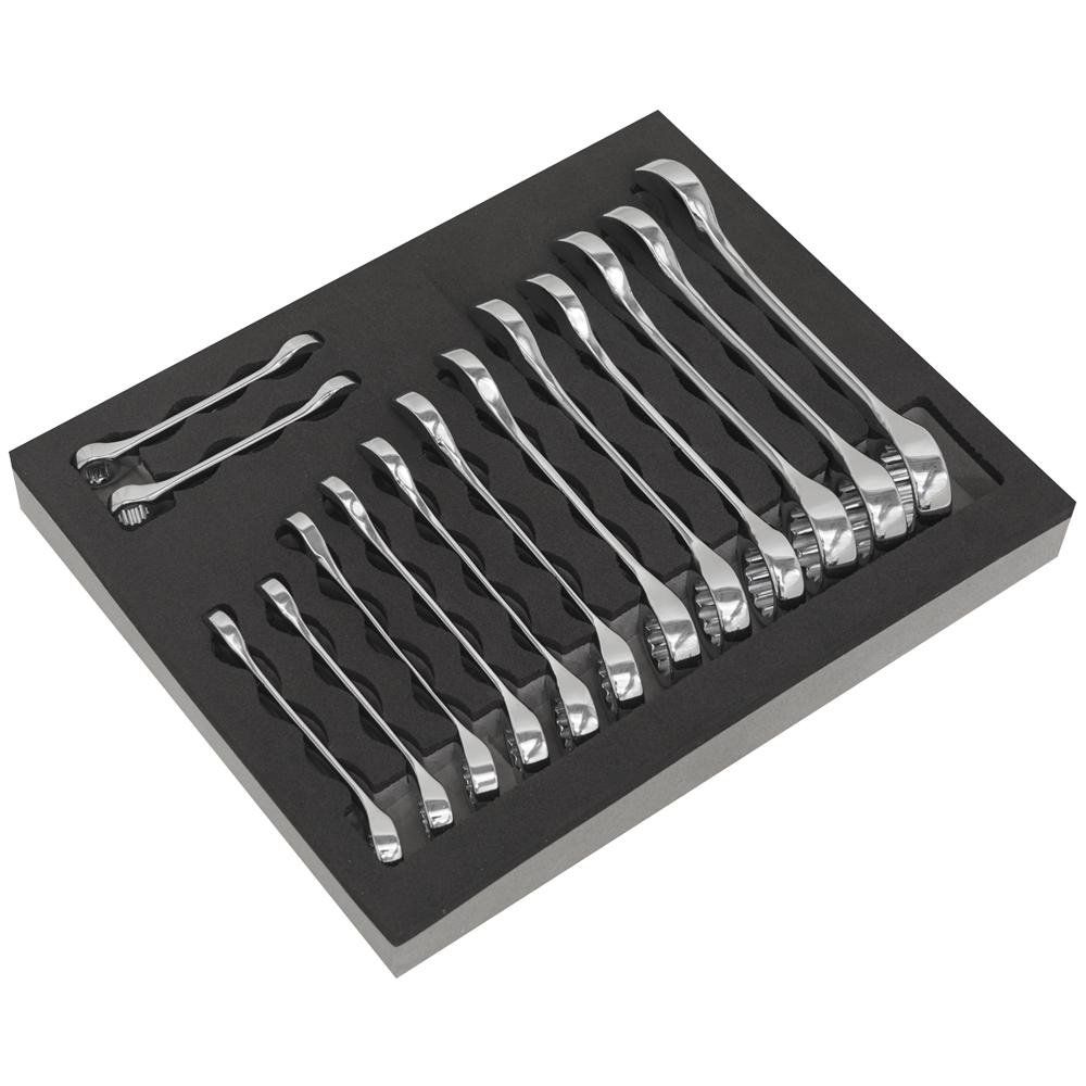 Siegen 14 Piece Stubby Combination Spanner Set in Module Tray - Image 1