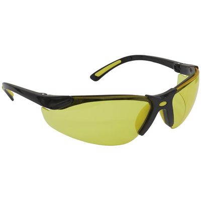 Sealey 9215 Zante Style Amber Lens Safety Glasses With Flexi Arms