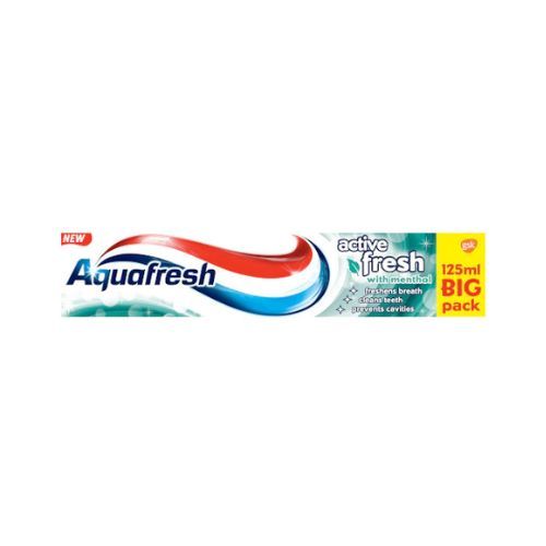 Aquafresh Active Fresh Toothpaste 100ml - Red, White and Blue - Image 1