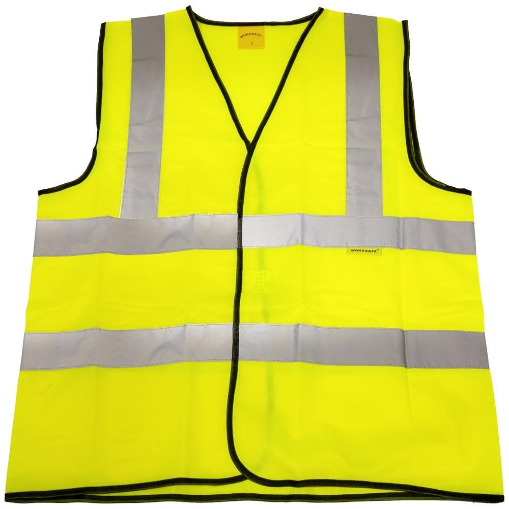 Sealey 9804L Hi-Vis Waistcoat (Site And Road Use) Yellow - Large - Image 1