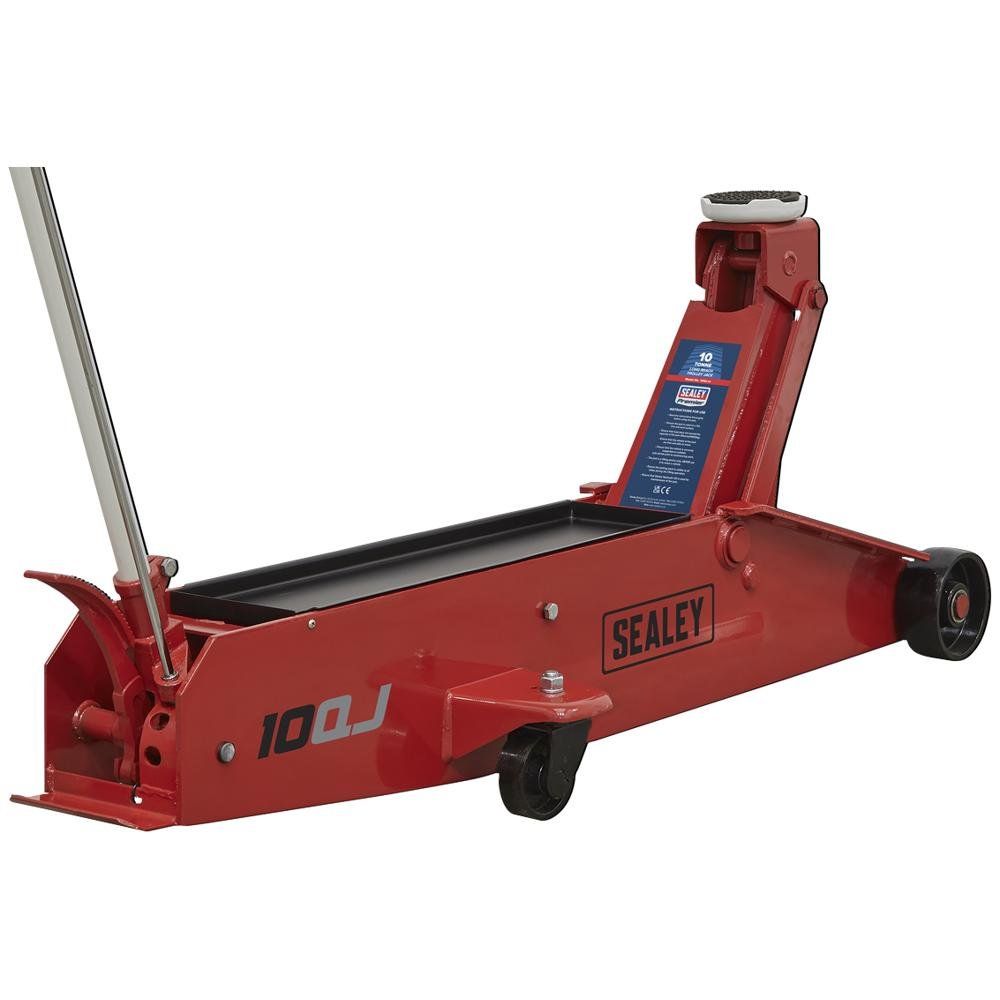Sealey 10QJ Trolley Jack 10 Tonne Long Reach - Image 1