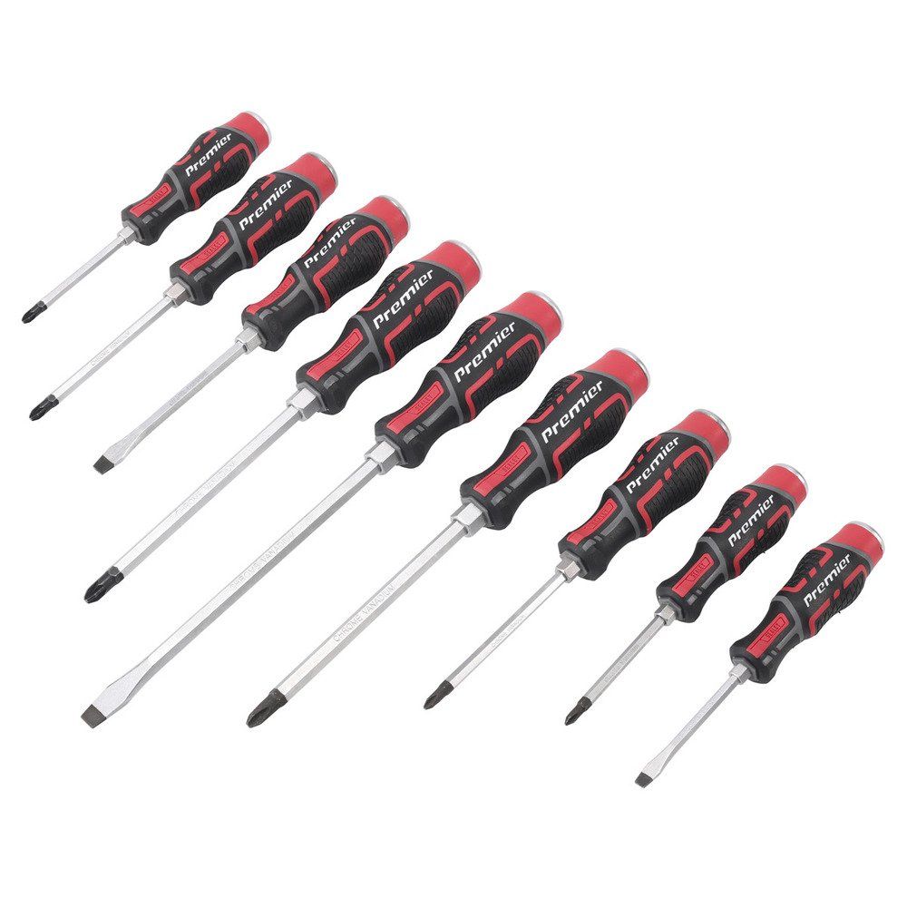 Sealey 9 Piece Hammer Thru Screwdriver Set - Image 1