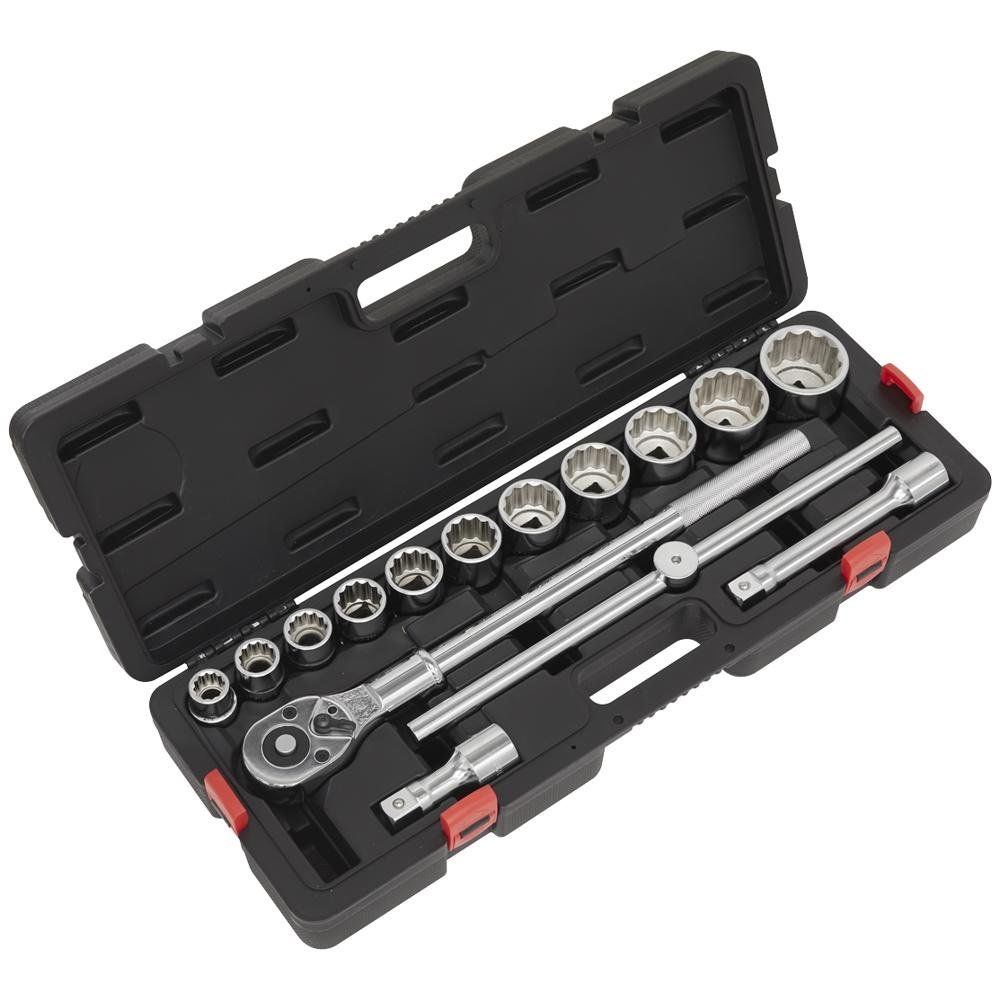 Sealey AK2583 Socket Set 3/4inSq Drive 12-Point Walldrive® 15Pc Metric - Image 1