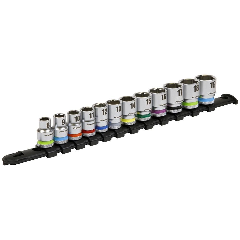 Sealey AK2660 Socket Set 12Pc 3/8inSq Drive 6Pt Walldrive® Metric - Image 1