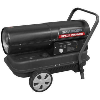 Sealey AB1008 Space Warmer® Kerosene/Diesel Heater 100 000Btu/Hr With Wheels
