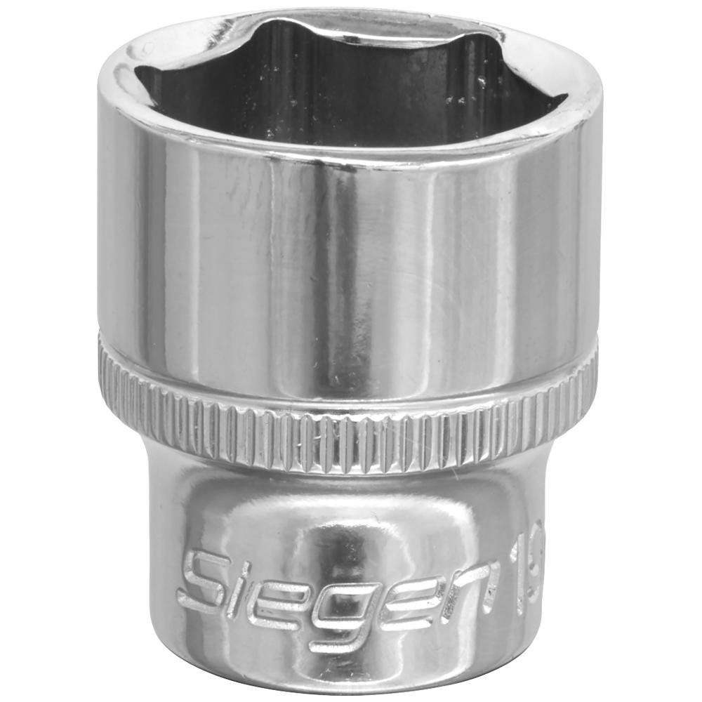Siegen 3/8" Drive Hexagon WallDrive Socket Metric 3/8" 19mm - Image 1