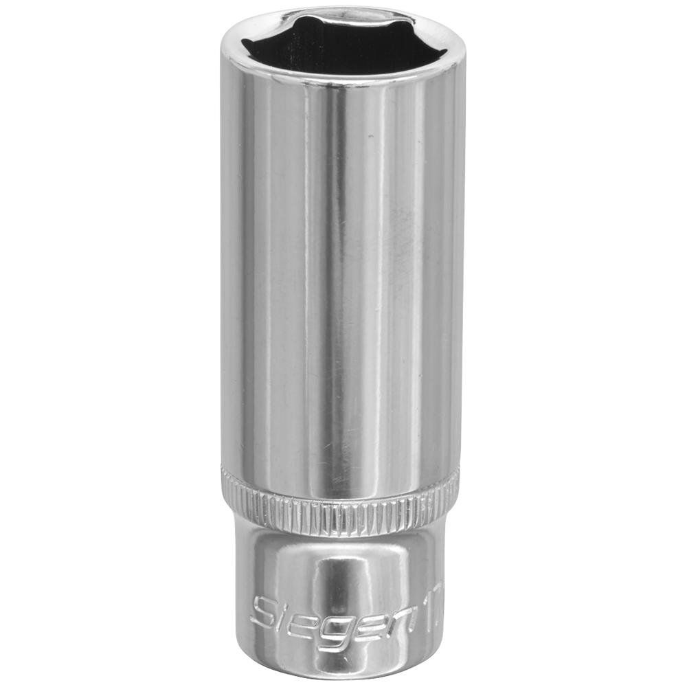 Siegen 3/8" Drive Deep Hexagon WallDrive Socket Metric 3/8" 17mm - Image 1