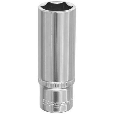 Siegen 3/8" Drive Deep Hexagon WallDrive Socket Metric 3/8" 16mm