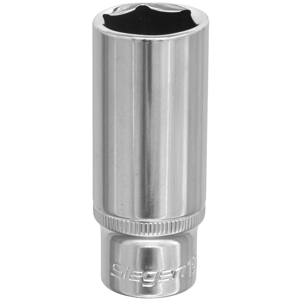 Siegen 3/8" Drive Deep Hexagon WallDrive Socket Metric 3/8" 19mm - Image 1