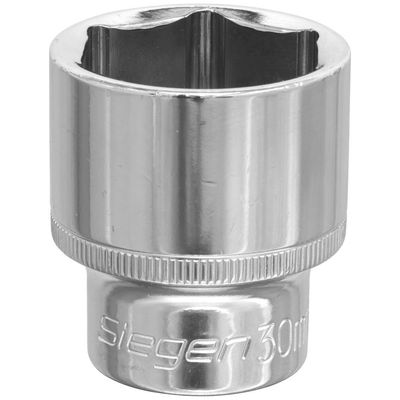 Siegen 1/2" Drive Hexagon WallDrive Socket Metric 1/2" 30mm
