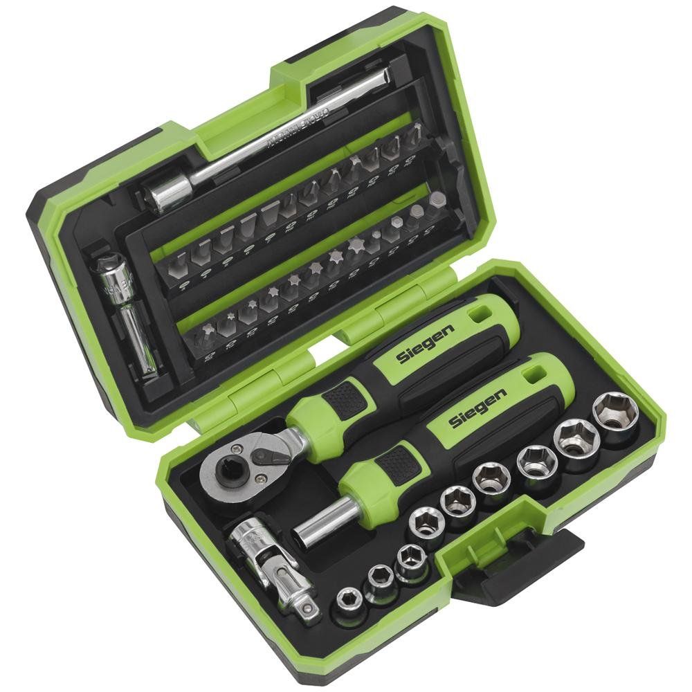 Siegen 38 Piece 1/4" Drive Socket and Bit Set 1/4" - Image 1