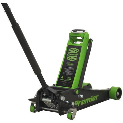 Sealey 4040AG Trolley Jack 4 Tonne Low Profile Rocket Lift Green