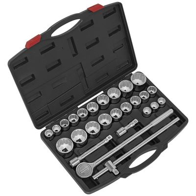 Sealey AK2582 Socket Set 26Pc 3/4inSq Drive 12-Point Walldrive®