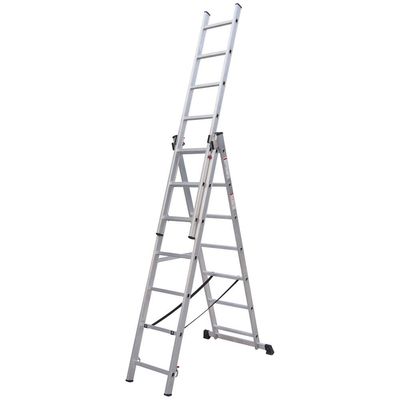 Sealey ACL307 Aluminium Extension Combination Ladder 3X7 En 131