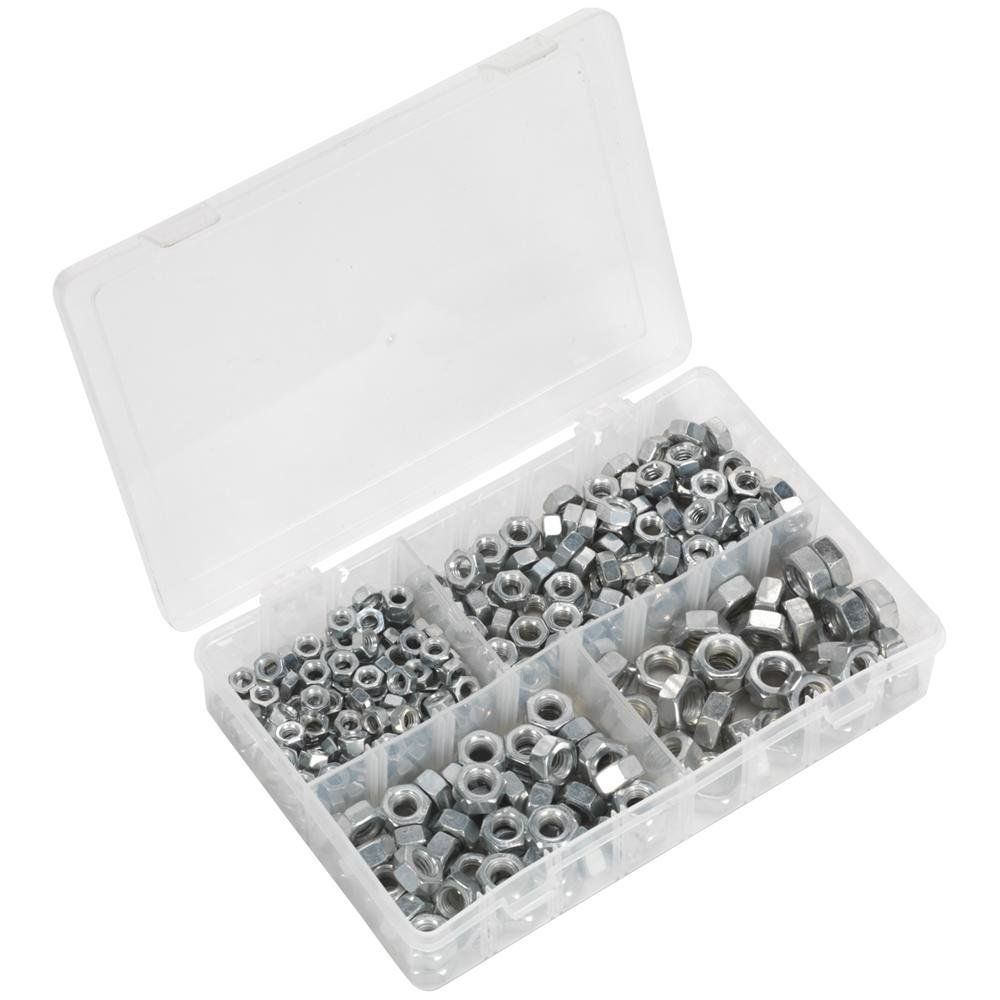 Sealey AB030SN Steel Nut Assortment 320Pc 1/4in-1/2inUnc - Image 1