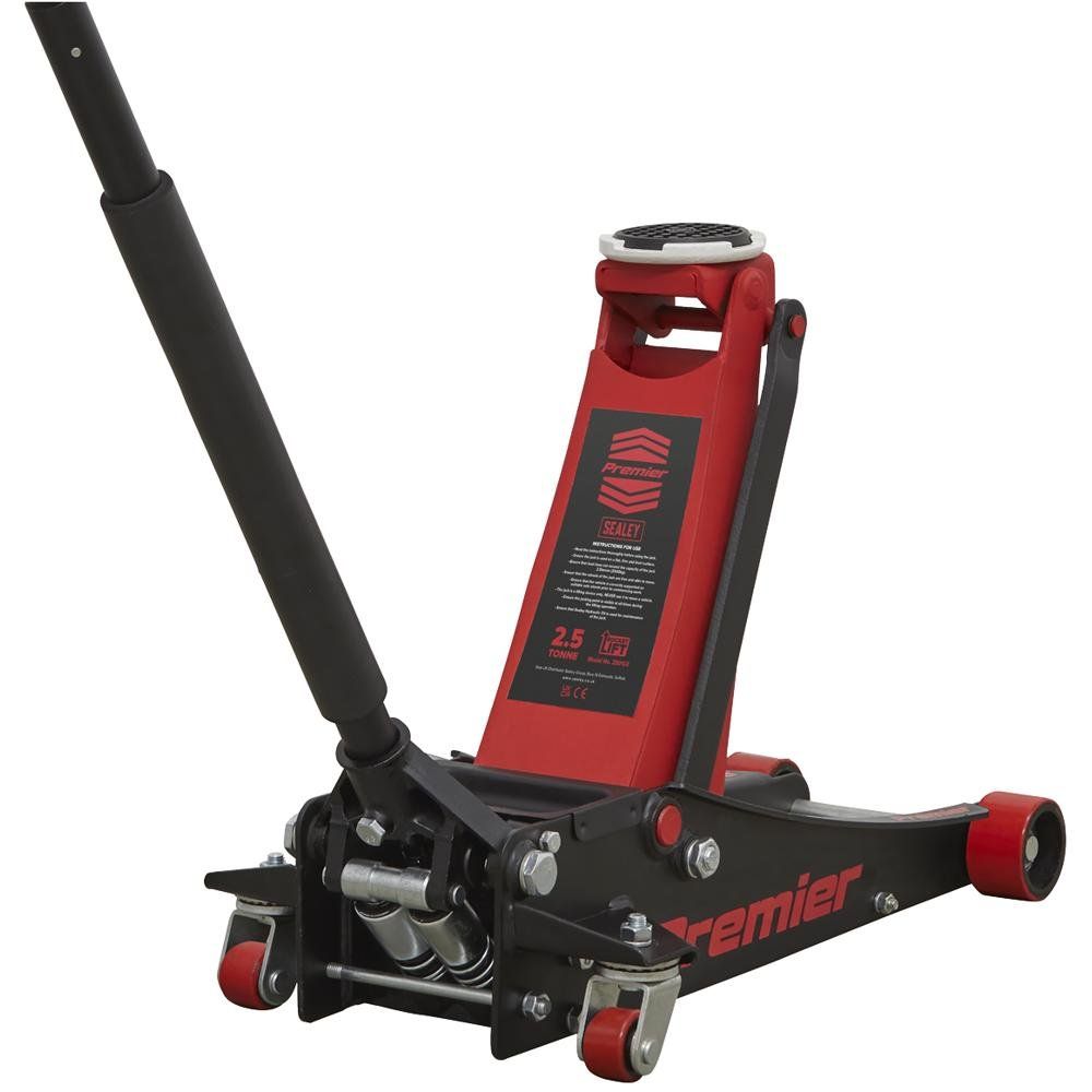 Sealey 2501LE Trolley Jack 2.5 Tonne Low Profile With Rocket Lift - Image 1