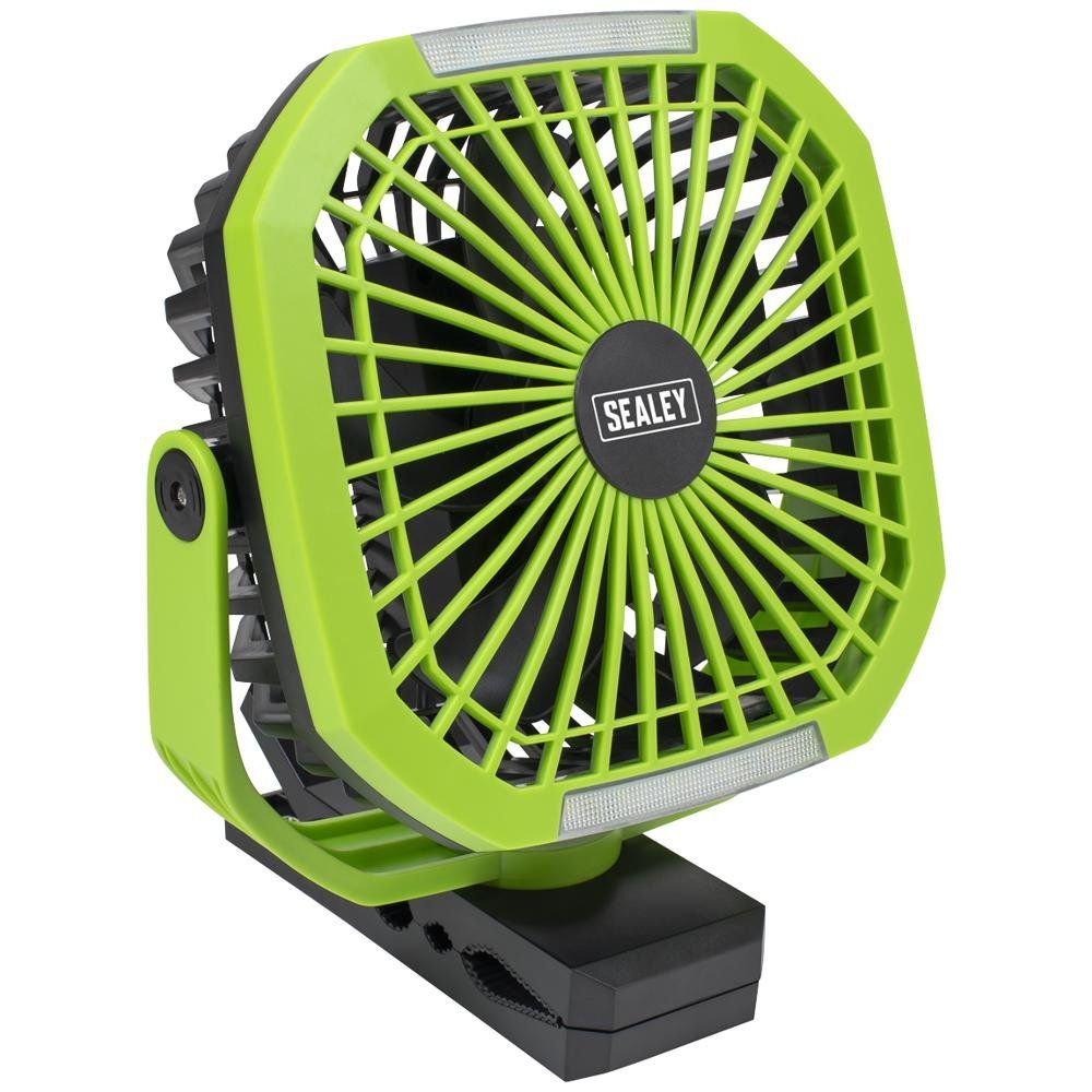 Sealey Portable Clip Fan with Worklight - Image 1