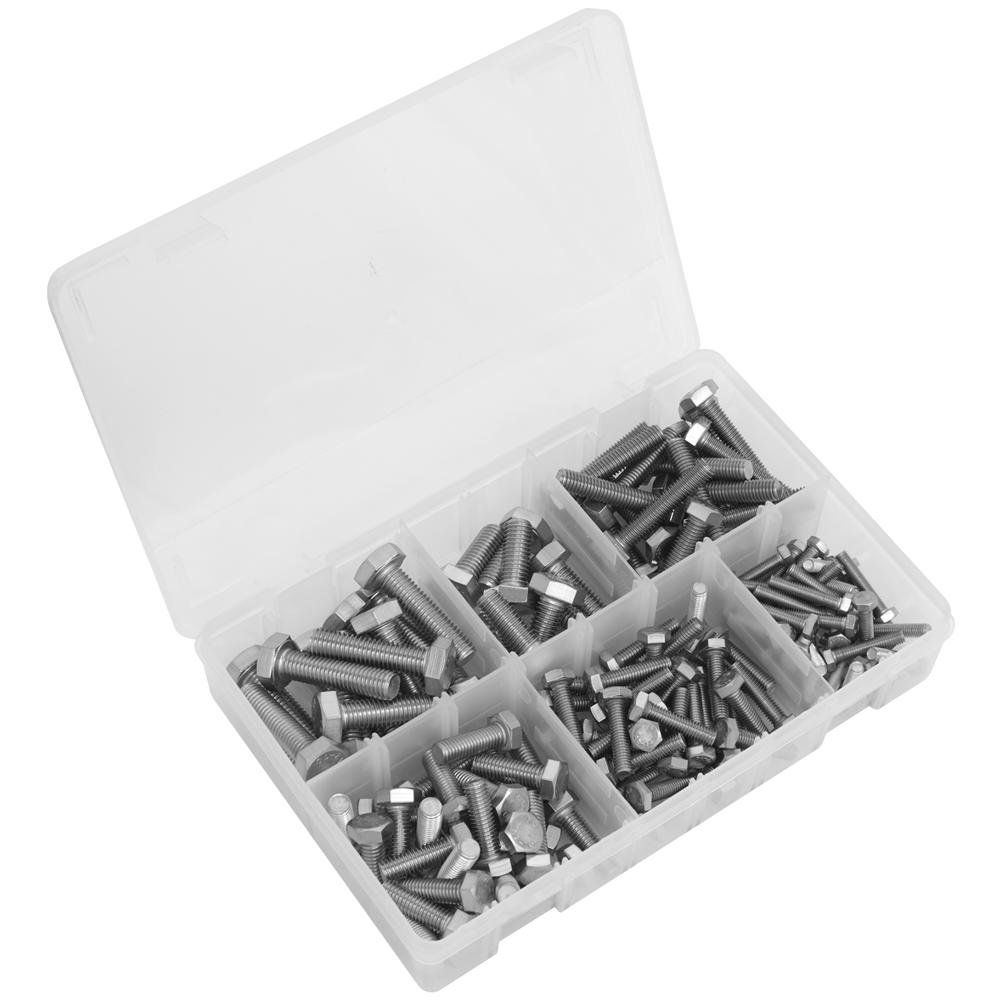 Sealey AB078SS Stainless Steel Setscrew Assortment 150Pc M5-M10 - Image 1
