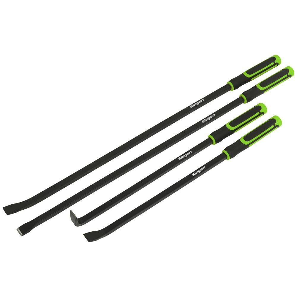 Siegen 4 Piece Heavy Duty Pry Bar Set in Tool Roll - Image 1