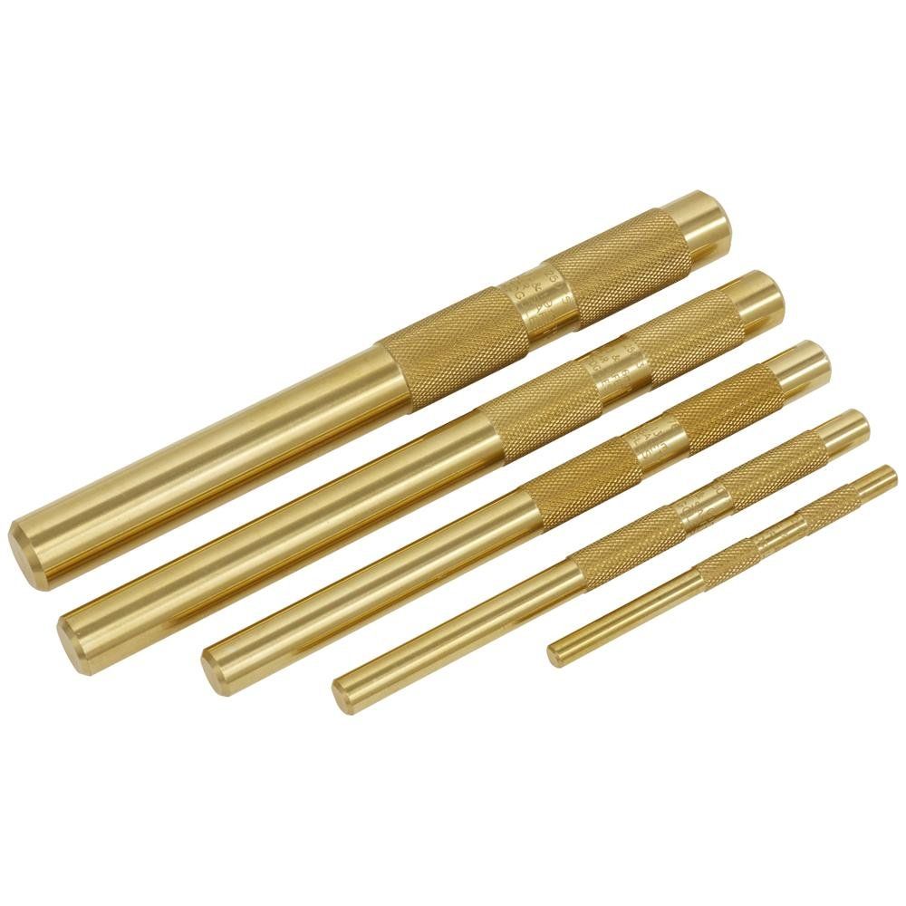 Sealey 5 Piece Brass Drift Punch Set - Image 1