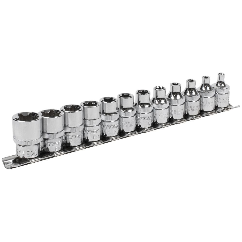 Sealey 12 Piece 3/8" Drive Torx Socket Set - Image 1