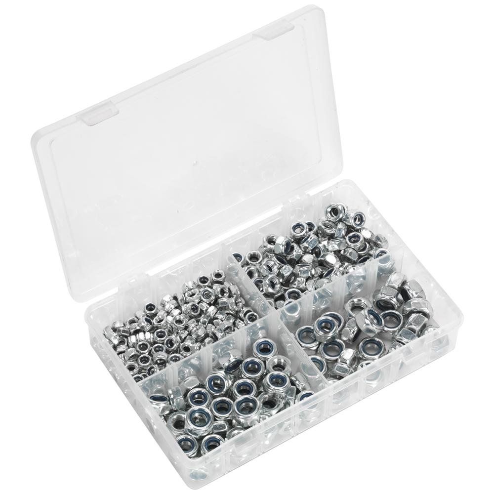 Sealey AB032LN Nylon Locknut Assortment 300Pc M6-M12 Metric - Image 1
