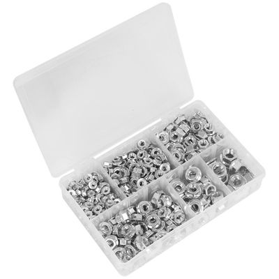 Sealey AB031FN Flange Nut Assortment 390Pc M5-M12 Serrated Metric