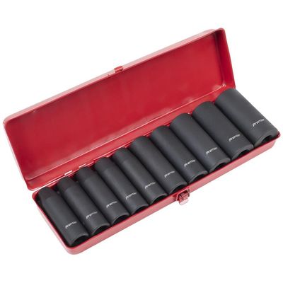 Sealey 11 Piece 1/2" Drive Deep Hexagon Impact Socket Set 1/2"