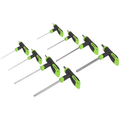 Siegen 8 Piece T Handle Ball End Hexagon Allen Key Set Metric