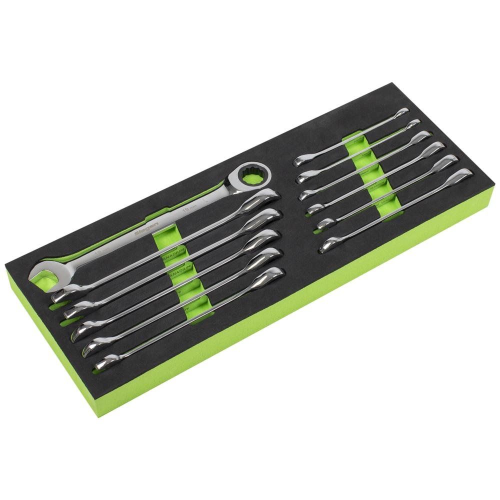 Siegen S0634 12 Piece Combination Ratcheting Spanner Set Metric - Image 1