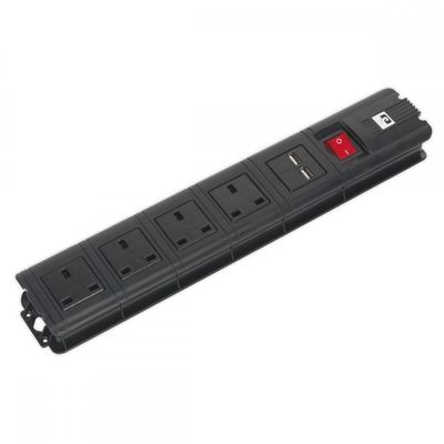 Sealey 4 Socket Extension Lead 2 USB Sockets 240v 3m