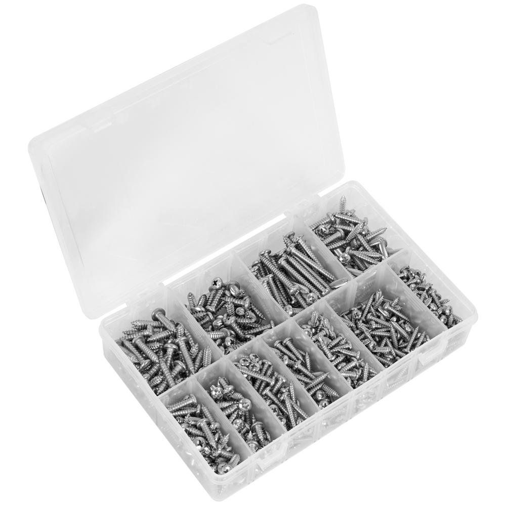 Sealey 700 Piece Stainless Steel Self Tapping Screw Assortment - Image 1