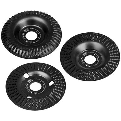 Sealey 3 Piece Wood Carving Disc Set for Angle Grinders 115mm 115mm