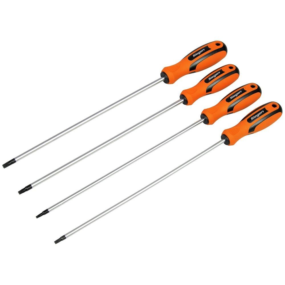 Siegen 4 Piece Long Torx Screwdriver Set - Image 1